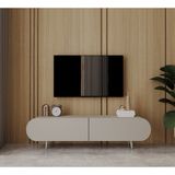 Enwood Regulus Mdf 2 Kapaklı Ahşap Ayaklı 160 cm Country Tv Ünitesi - Kum Taşı