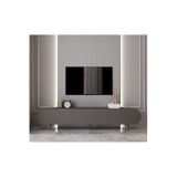 enwood REGULUS MDF 3 KAPAKLI AHŞAP AYAKLI 180 Cm COUNTRY TV ÜNİTESİ Gri 180 x 50