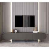 Enwood Regulus Mdf 3 Kapaklı Ahşap Ayaklı 180 cm Country Tv Ünitesi - Gri