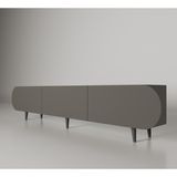 Enwood Regulus Mdf 3 Kapaklı Ahşap Ayaklı 200 cm Country Tv Ünitesi - Gri