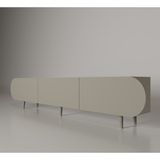 Enwood Regulus Mdf 3 Kapaklı Ahşap Ayaklı 200 cm Country Tv Ünitesi - Kum Taşı
