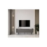 Enwood Rigel Gri Mdf 2 Kapaklı (Düşme Kapak) Ahşap Ayaklı 140 Cm Country Tv Ünitesi