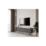 Enwood Rigel Gri Mdf 2 Kapaklı (Düşme Kapak) Ahşap Ayaklı 160 Cm Country Tv Ünitesi