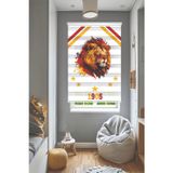 (ENXBOY)ASLAN (İSİM YAZILIR)DİJİTAL BASKILI ZEBRA PERDE-COCUK ODASI-STOR PERDE