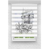 (ENXBOY)CAFE DİJİTAL BASKILI ZEBRA PERDE-COCUK ODASI-STOR PERDE