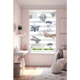 (ENXBOY)HELİKOPTER DİJİTAL BASKILI ZEBRA PERDE-COCUK ODASI-STOR PERDE