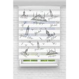 (ENXBOY)KULE DİJİTAL BASKILI ZEBRA PERDE-COCUK ODASI-STOR PERDE