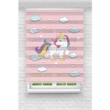 (ENXBOY)PONY DİJİTAL BASKILI ZEBRA PERDE-COCUK ODASI-STOR PERDE