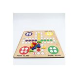 enyareshome Ahşap Kızma Birader Kutu Oyunu 2-4 Kişilik 32cm & Doğal ve Eğlenceli Aile Oyunu