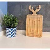 Enyaza Home Bambu Geyik Sunumluk Kesme Tahtası Peynir Sunum Tabağı