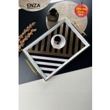 Enza Aura Tepsi Cam Baskılı 48x29 CM