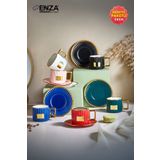 Enza Colorful 6’lı Porselen Kahve Fincanı Takımı 90 ml