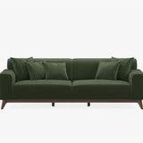 Enza Home 11707 Netha Tay Tüyü Koyu Yeşil 3'lü Yataklı Koltuk
