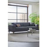 Enza Home 13009 Pavia 3'lü Yataklı, Kadife Dokulu, Gri Koltuk