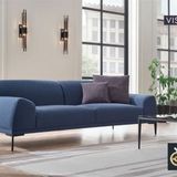 Enza Home 15601 Swan Buklet Kumaş Turkuaz 2.5'lu Koltuk