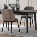 Enza Home 15604 Riga Süet Dokulu Kumaş Vizon Sandalye
