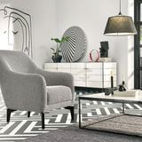 Enza Home 20501 Maison Keten Dokulu Siyah Berjer