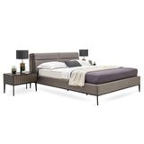 Enza Home 52301 Gri 160x200 cm Riga Başlıklı Karyola