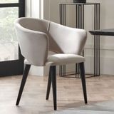 Enza Home 52302 Riga Kolçaklı Süet Dokulu Kumaş Kum Sandalye