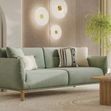 Enza Home 70501 Yeşil Perge 3'lü Yataklı Koltuk