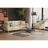 Enza Home Aldea Koltuk Takımı, Keten Dokulu, 13005 Krem