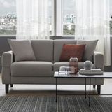 Enza Home Astera 13108 Açık Gri Keten Dokulu İkili Koltuk