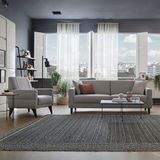 Enza Home Astera Modern Koltuk Takımı 3+1 Açık Gri Yumuşak Kumaşlı Konforlu Tasarım