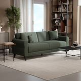 Enza Home Astera Plus 3'lü Yataklı Koltuk, Çağla Yeşili Şönil Kumaş 212 cm Konforlu ve Fonksiyonel