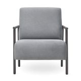 Enza Home Berta 14002 Gri Kadife Dokulu Berjer