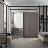 Enza Home Berta Hibrit Kapaklı Kahverengi Gardrop