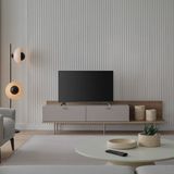 Enza Home Cante Tv Sehpası, 210X53 cm - Açık Meşe - Bej