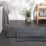 Enza Home Felicia 2'li 50x60 cm 60x100 cm Antrasit Banyo Paspas Seti