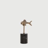 Enza Home Fish Mermer Eskitme Kaplama Metal 230 mm Dekoratif Obje