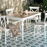 Enza Home Gina 2 Adet Gri Keten Dokulu Kumaş Sandalye
