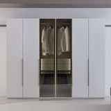 Enza Home Legato 6 Kapaklı Akordeon Beyaz Gardrop
