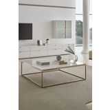 Enza Home Legato Kare Metal Orta Sehpa - Beyaz/gold
