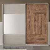 Enza Home Loreto 240 cm Sürgü Kapaklı Ceviz Gardrop