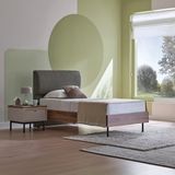 Enza Home Loreto Genç Başlıklı Karyola, Kahve/yeşil - 100X200 cm - 100 x 200 cm - Kahverengi