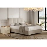Enza Home Marsana Başlıklı Baza(160x200 cm) 71001 Bej, Dokuma Kumaş