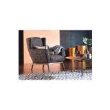 Enza Home Netha Berjer -Siyah-Keten Desenli Kumaş