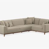 Enza Home Netha Yataklı Köşe Takımı - Sağ, Tay Tüyü, 11702 Sütlü Kahve