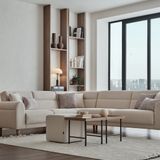 Enza Home Paloma 55904 Krem Sol Yataklı Köşe Takımı