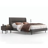 Enza Home Parma 14210 Antrasit 160x200 cm Başlıklı Karyola
