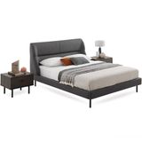 Enza Home Parma 14210 Antrasit 180x200 cm Başlıklı Karyola