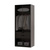 Enza Home Parma 90x221 cm Füme Cam Kapaklı Dolap