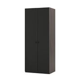 Enza Home Parma 90x221 cm Koyu Ceviz-Siyah Dolap