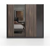 Enza Home Parma Sürgü Kapaklı Ceviz Gardrop
