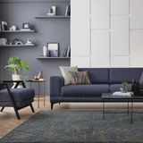 Enza Home Pavia Koltuk Takımı, Kadife Dokulu, 11802 Lacivert