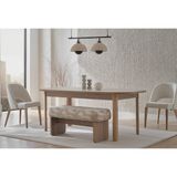 Enza Home Perge 70801 Yeşil Dokuma Kumaş Bank