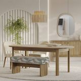 Enza Home Perge Açılır Yemek Masası - Meşe - Bej - 200x90